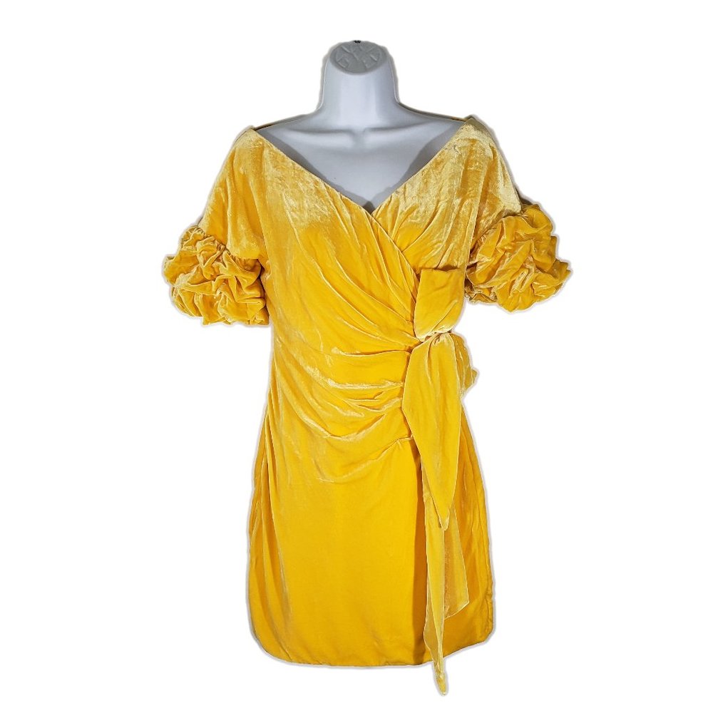 Free People Caroline Fame+Partners Silk Velvet Dress Women's Size 2 RARE!
